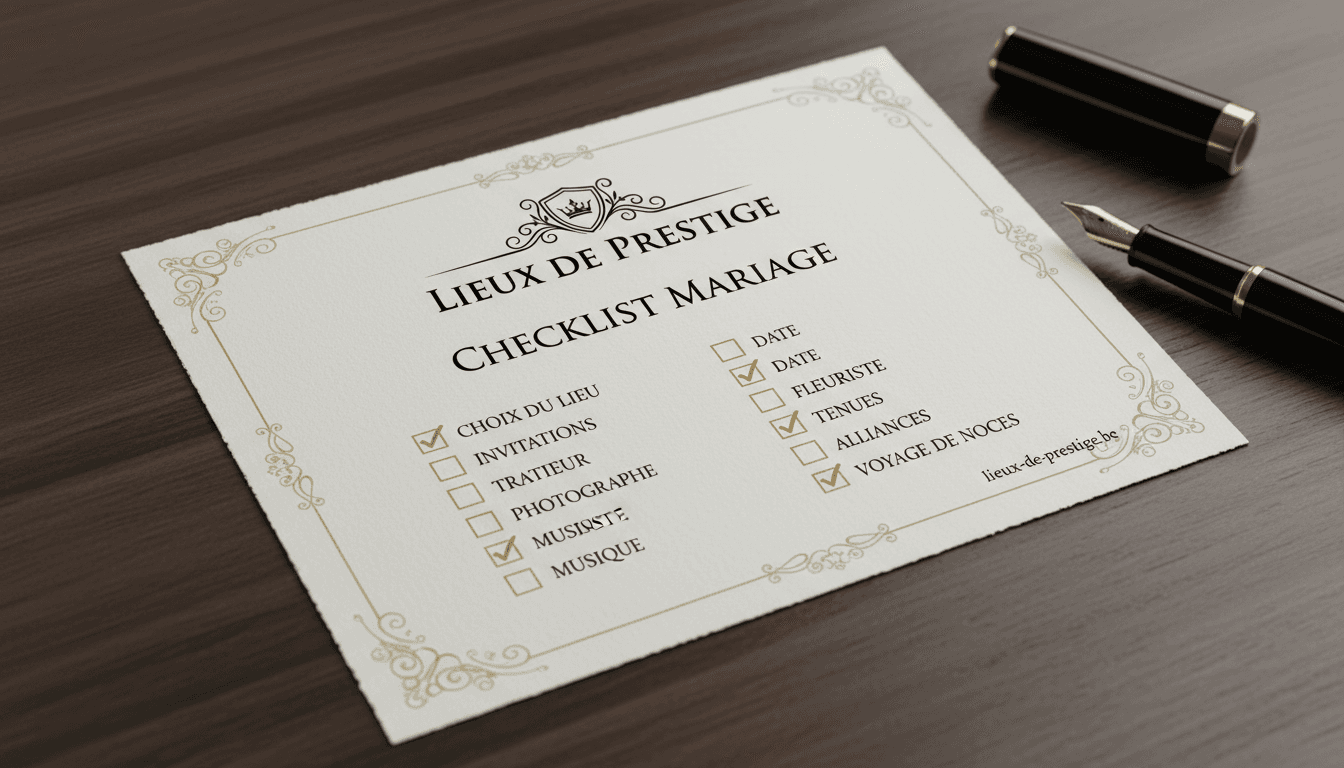 Checklist mariage - Planning de J-12 mois à Jour J