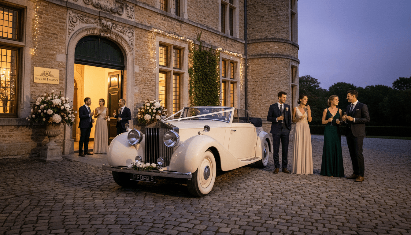 Événement automobile dans un château