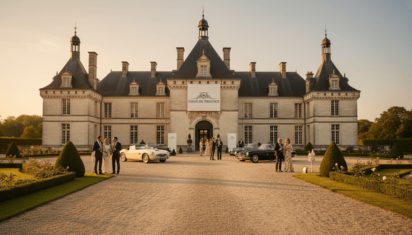 Cocktail dans un domaine